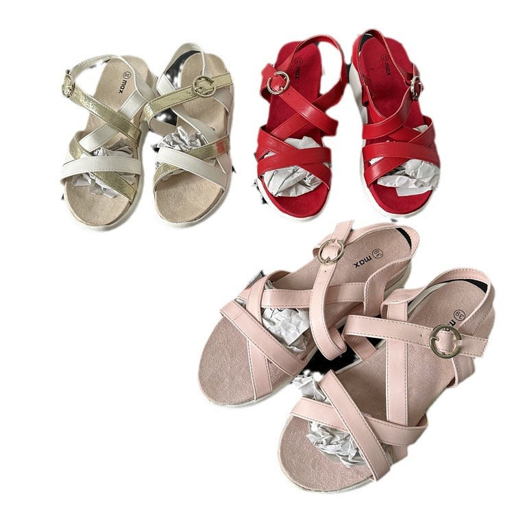Round Toe Sandals – Comfortable Women Sandals With Button Closure