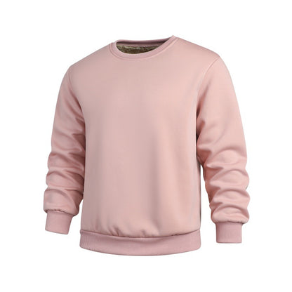 Winter Sports Sweatshirt - Men's Thick Fleece Pullover With Rabbit Hair Fabric