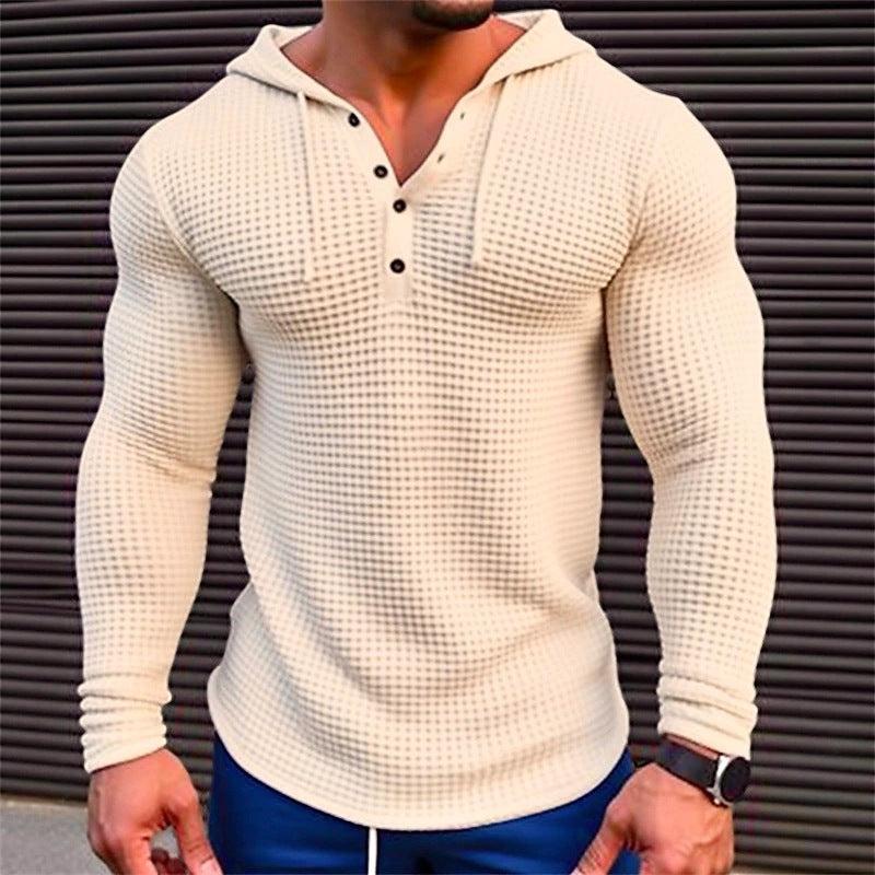 Men's Pullover Shirt - Casual Long Sleeve T-Shirt | Slim Fit Tops, Solid Color Tee