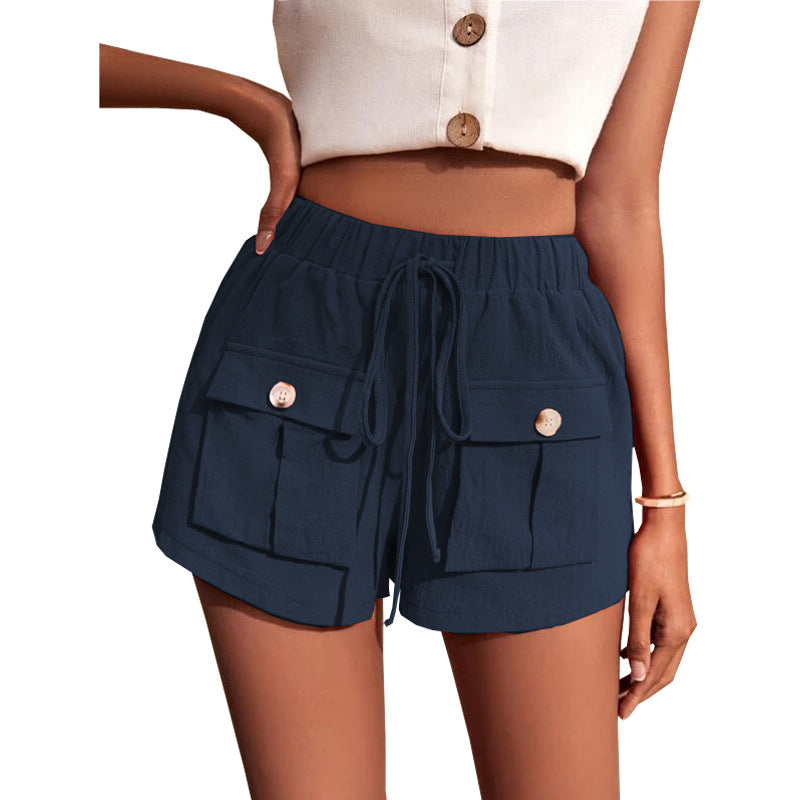 Casual Cargo Shorts | Loose Drawstring Pants With Pockets | Summer Women