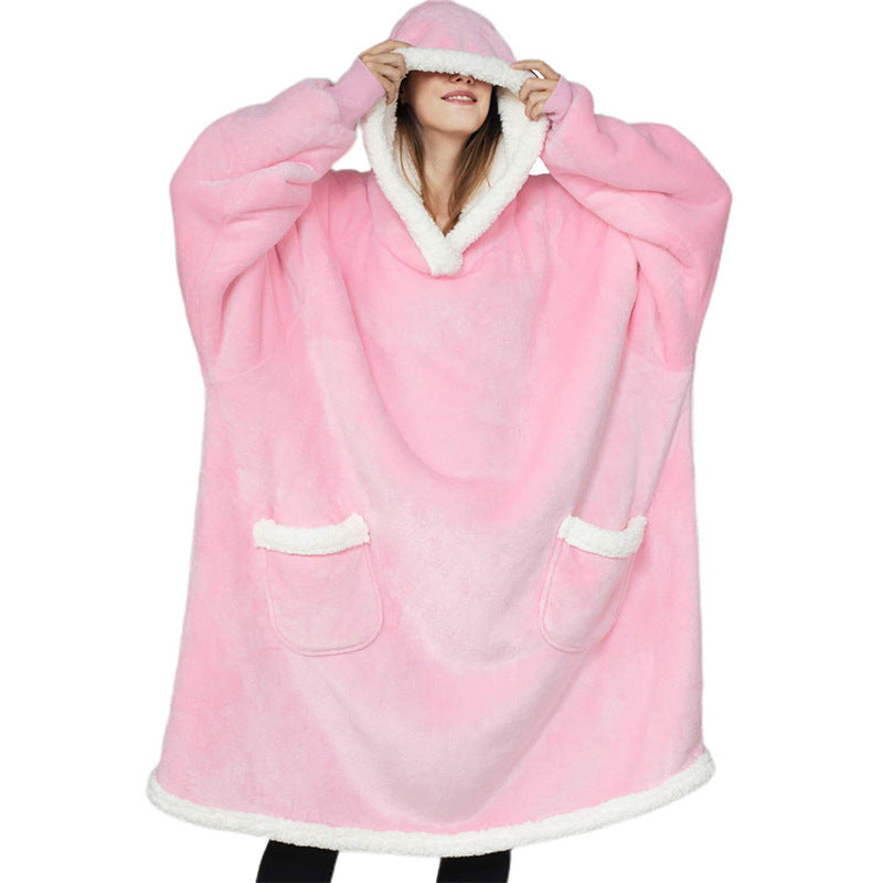 Hoodie Blanket – Oversized Pullover With Pockets | Winter Warm Cozy Wear