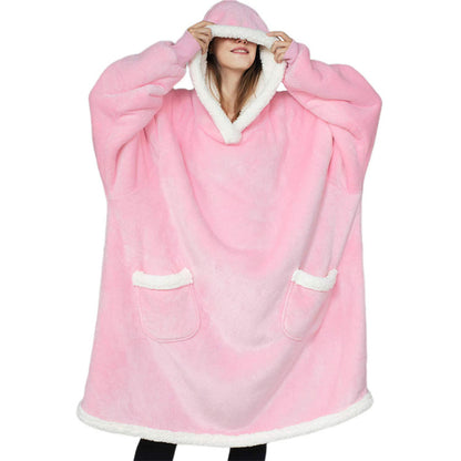 Hoodie Blanket – Oversized Pullover With Pockets | Winter Warm Cozy Wear