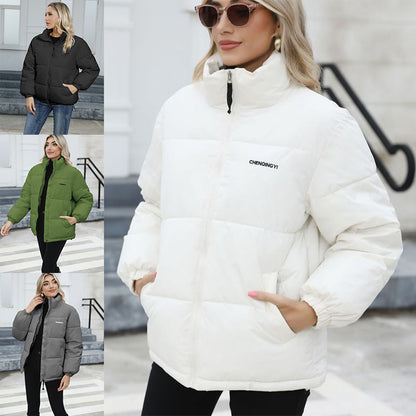 Women Winter Coat | Casual Windproof Down Cotton Jacket | Warm Thickened Outerwear