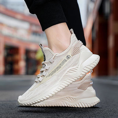 Men Lightweight Sneakers – Breathable Walking Shoes With Mesh Upper & Thick Sole