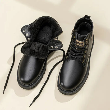 Work Ankle Boots | Retro British Style Martin Boots For Men | Durable PU Footwear