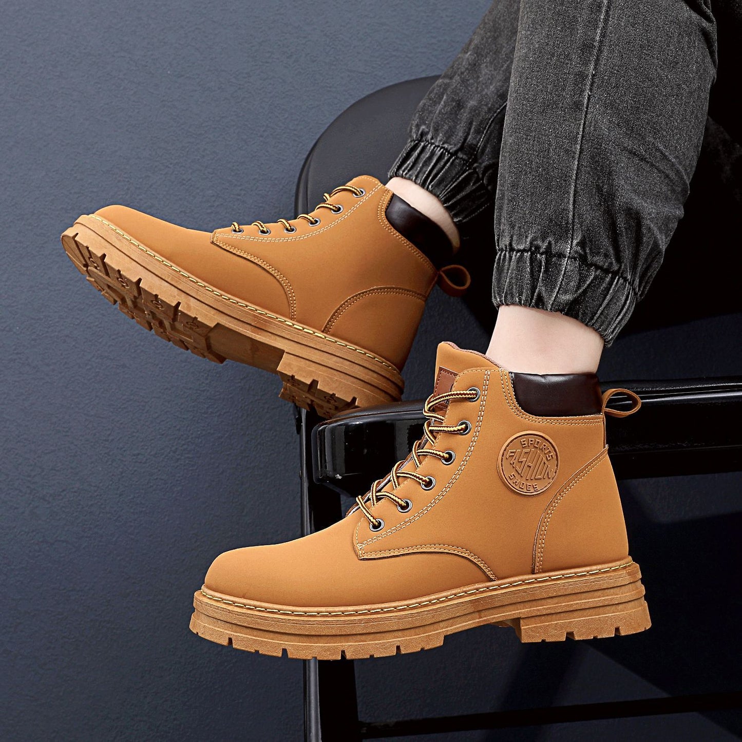 Mens Winter Boots | Waterproof Chunky Heel Fashion Ankle Boots