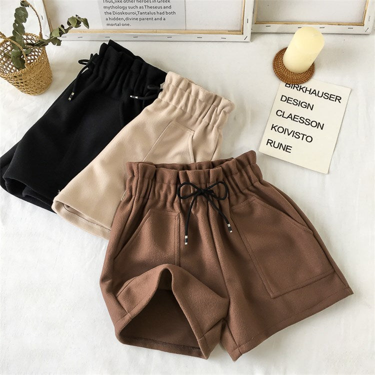 High Waist Boots Shorts | Wide Leg A-Line Loose Fit Pants | Thick Fabric
