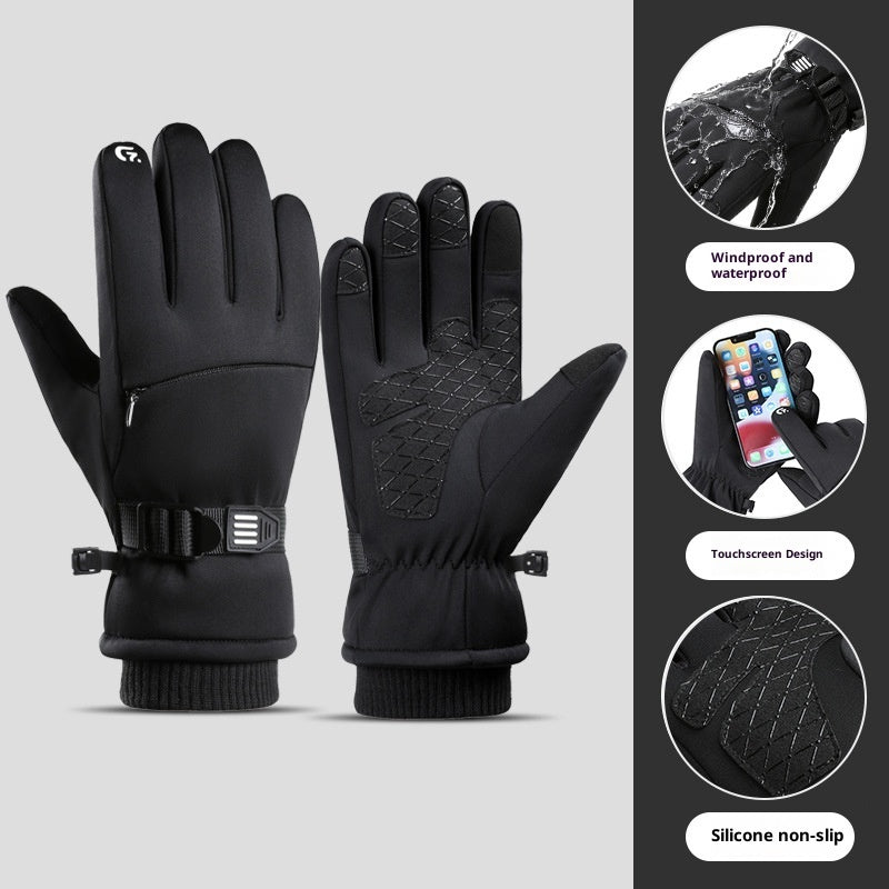 Waterproof Winter Gloves | Cold Resistant Fleece Lined Finger Style Gloves