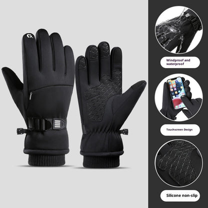Waterproof Winter Gloves | Cold Resistant Fleece Lined Finger Style Gloves