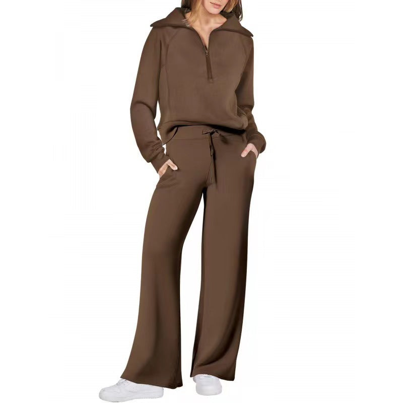 Women's Casual Sport Set - Autumn Winter Two Piece Tracksuit Polyester Activewear