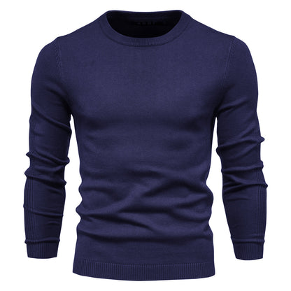 Slim Pullover Sweater For Men | Solid Color Turtleneck | Winter Casual Tops