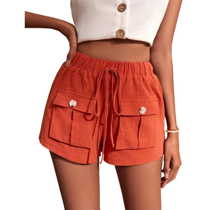 Casual Cargo Shorts | Loose Drawstring Pants With Pockets | Summer Women
