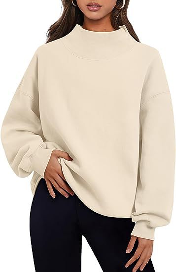 Pullover Sweatshirt Women | Loose Tops Round Neck Hoodie | Thick Solid Color Casual Wear