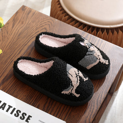 Women's Cotton Slippers – Warm Plush Winter Home Footwear With TPR Sole