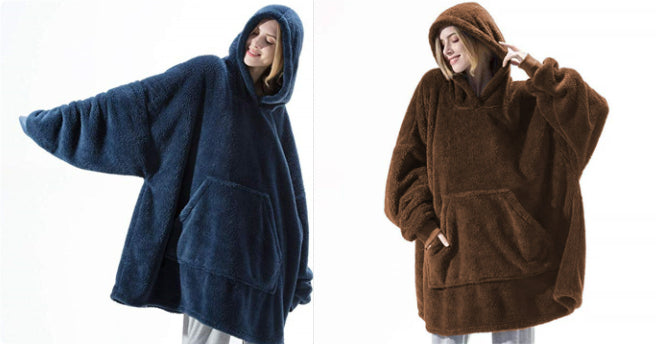 Hoodie Sweatshirt - Double Sided Fleece, Big Pocket, Comfortable Cozy Pullover