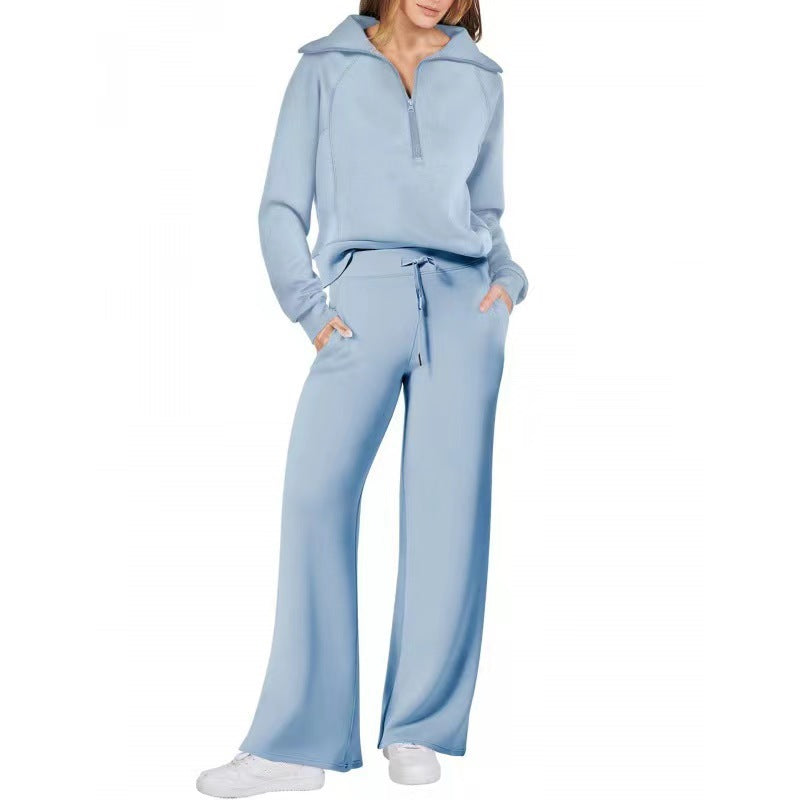 Women's Casual Sport Set - Autumn Winter Two Piece Tracksuit Polyester Activewear