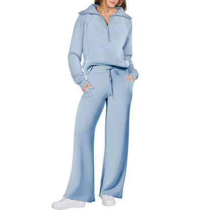Women's Casual Sport Set - Autumn Winter Two Piece Tracksuit Polyester Activewear
