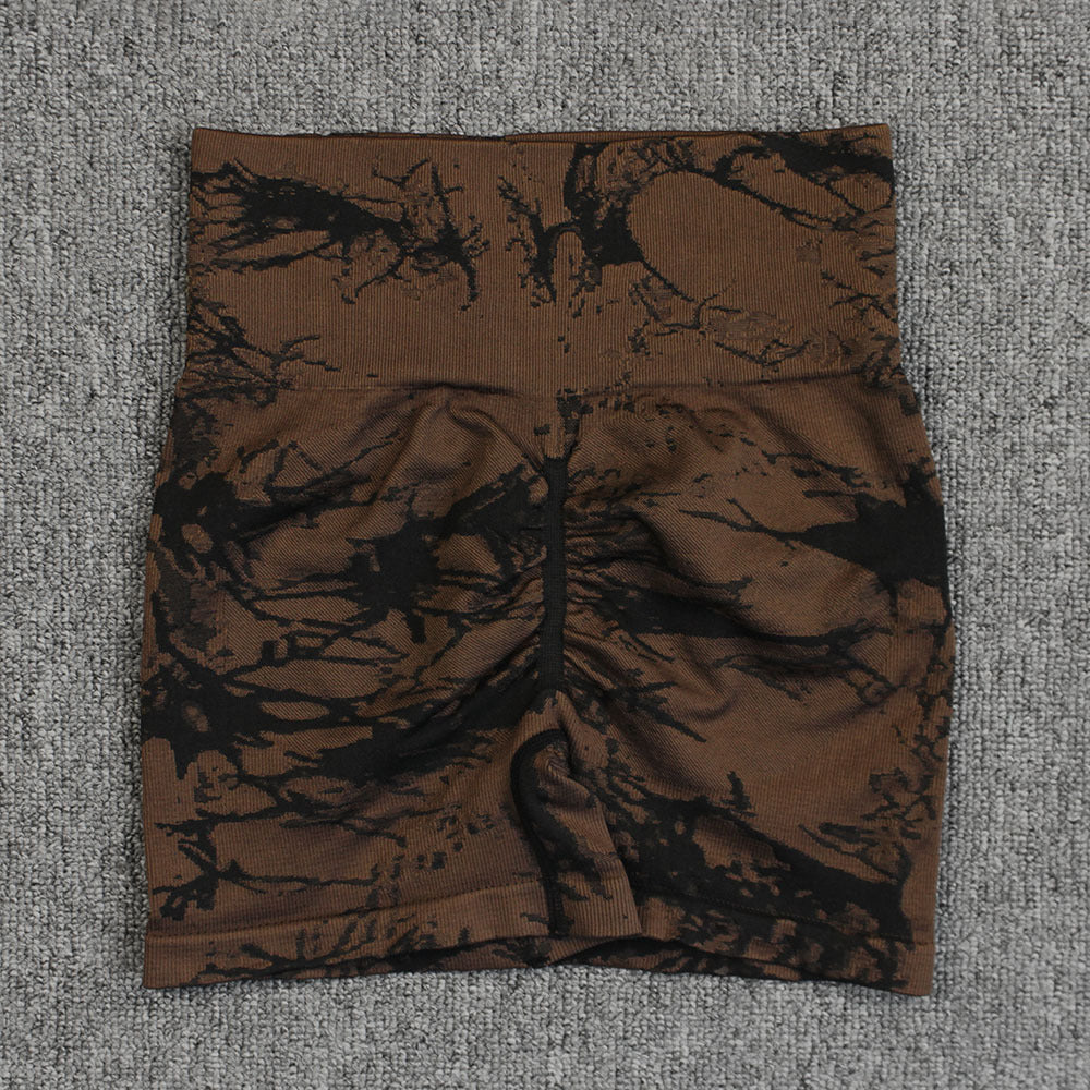 Tie-Dye Yoga Pants - High-Waisted Leggings | Quick-Drying Summer Fitness Shorts