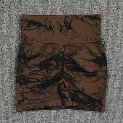 Tie-Dye Yoga Pants - High-Waisted Leggings | Quick-Drying Summer Fitness Shorts