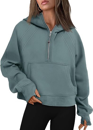 Zipper Hoodies Women | Loose Sport Tops With Pocket | Long Sleeve Pullover Sweater
