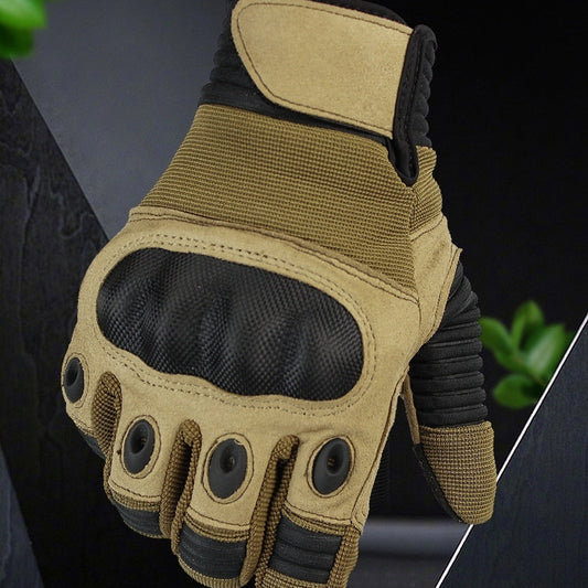 Tactical Motorbike Gloves – Full Finger Touch Screen Gloves With Knitted Fabric