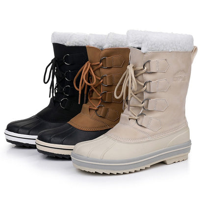 Waterproof Snow Boots | Women's Mid-Top Winter Footwear With Slip Resistant Sole