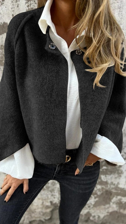 Batwing Sleeve Cardigan | Loose Cashmere Coat | Fashion Cropped Jacket Tops