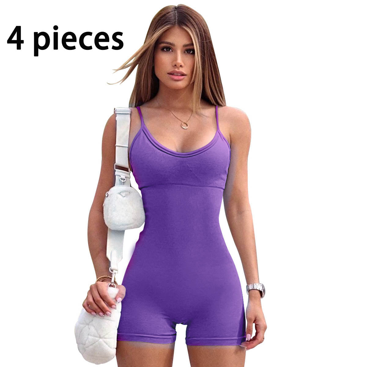 Yoga Workout Romper - Tight Spandex Nylon Jumpsuit For Women | Stylish Fitness Wear