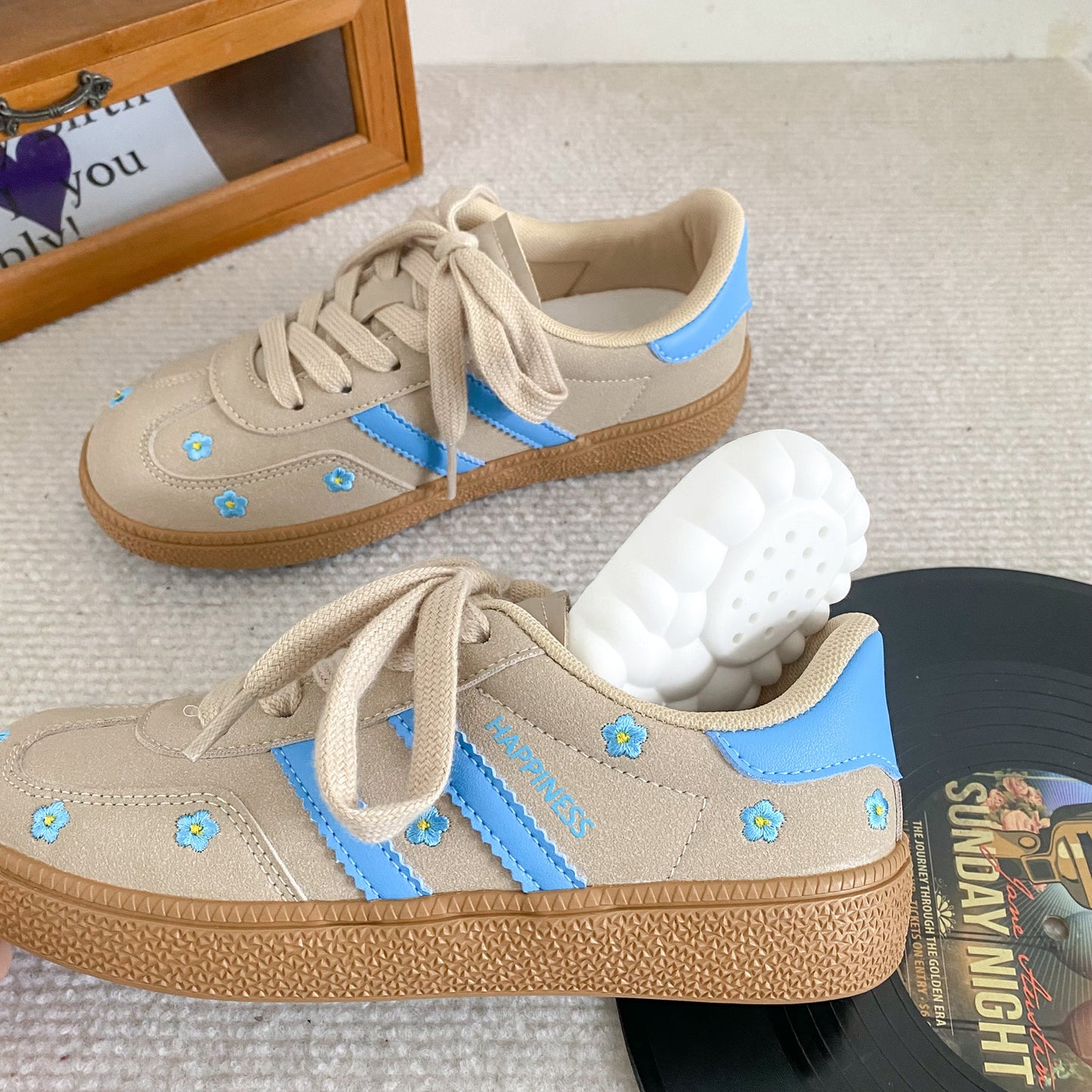 Women's Casual Training Shoes – Flat Lace Up Sneakers | Breathable Microfiber