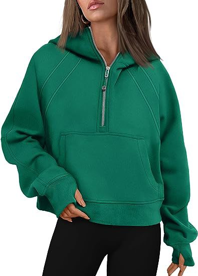 Zipper Hoodies Women | Loose Sport Tops With Pocket | Long Sleeve Pullover Sweater