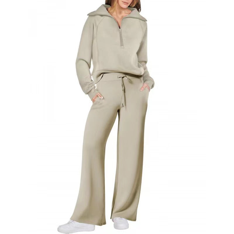 Women's Casual Sport Set - Autumn Winter Two Piece Tracksuit Polyester Activewear