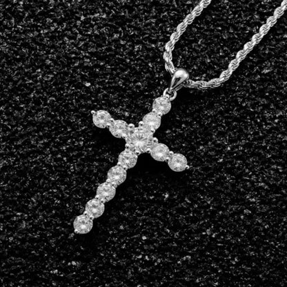 Sterling Silver Cross Necklace | Durable 925 Silver Chain | Hypoallergenic Jewelry