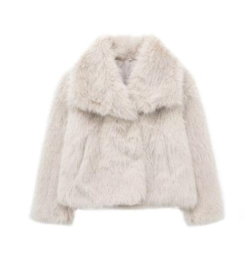 Winter Plush Coat – Thick Warm Coat With Fluffy Lapel Jacket Design