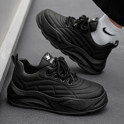 Thick-Soled Sneakers – Men's Casual Shoes With Rubber Sole & Breathable Design