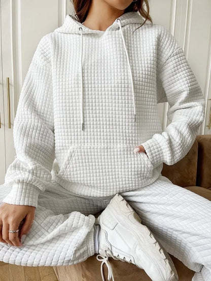 Women's Waffle Hoodie - Cozy Casual Sweatshirts | Lightweight Polyester Fiber Top