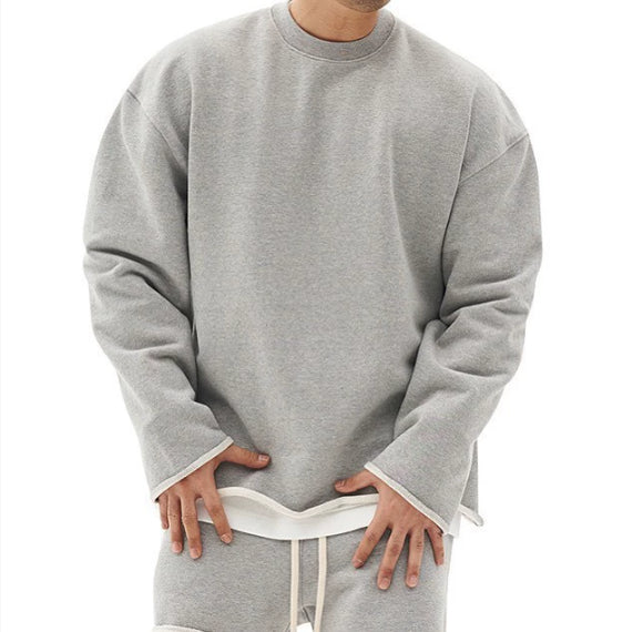 Men's Loose Pullover Round Neck Sweater | Cotton Blend | Comfortable Fit