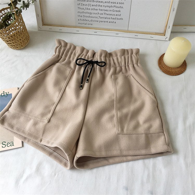 High Waist Boots Shorts | Wide Leg A-Line Loose Fit Pants | Thick Fabric