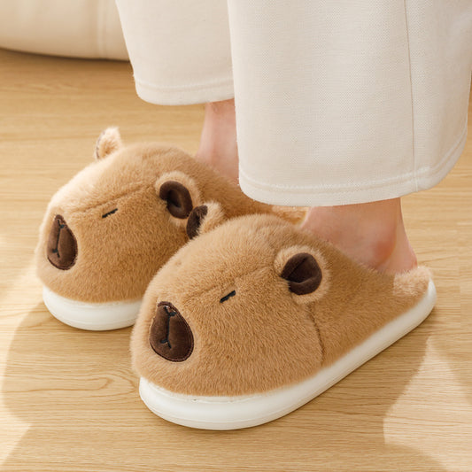 Cotton Slippers Women | Plush Insulated Indoor Slippers With Thick EVA Sole