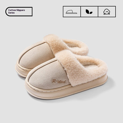Warm Cotton Slippers | Cozy Winter Footwear | Non Slip Indoor Shoes