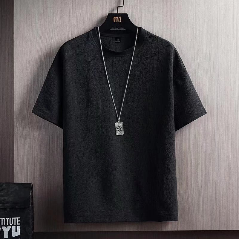 Men's Short Sleeve Shirt - Summer Loose Fit Japanese Style Pullover Tee