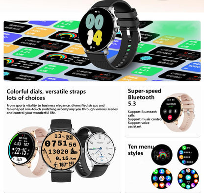 Ultra Slim Smart Watch For Men Women | Water Resistant Fitness Tracker With Sleep Tracking