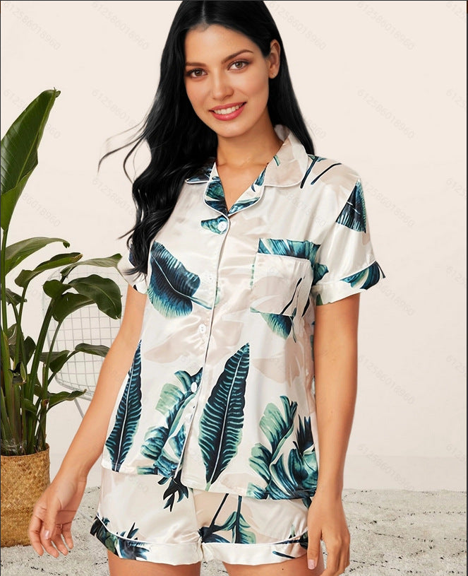 Women's Pajama Set - Comfortable Household Sleepwear With Lapel Collar