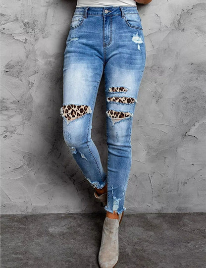Denim Trousers Women | Cropped Straight Leg Pants | Artistic Retro Style