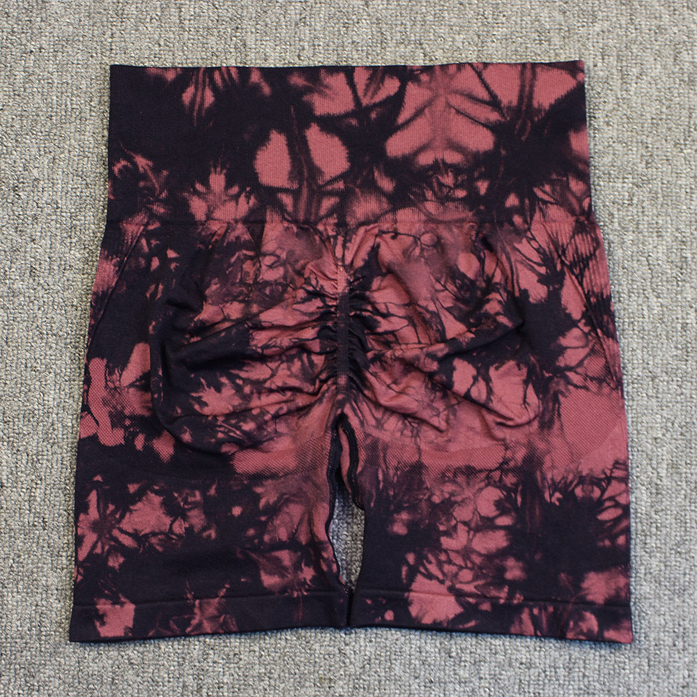 Tie-Dye Yoga Pants - High-Waisted Leggings | Quick-Drying Summer Fitness Shorts