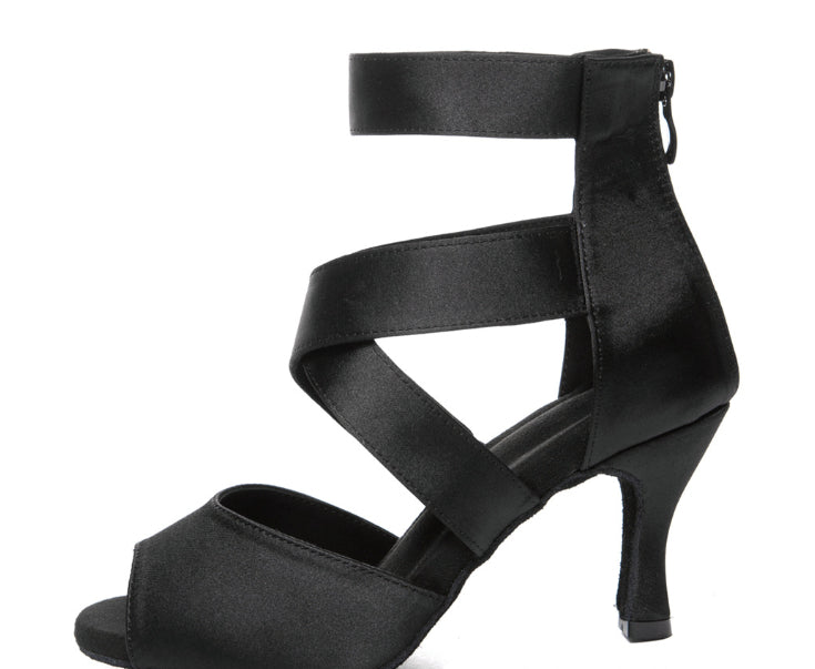 Latin Dance Shoes – Comfortable Fish Mouth Toe Cha Cha Indoor Sole