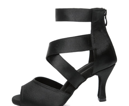 Latin Dance Shoes – Comfortable Fish Mouth Toe Cha Cha Indoor Sole