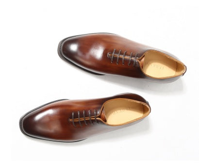 Men's Oxford Shoes | Brown Leather Toe Cap | Durable Composite Sole Dress Shoes
