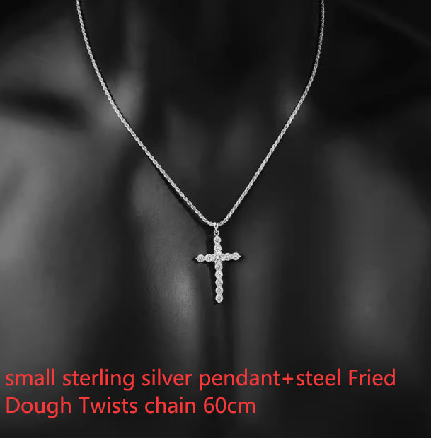 Sterling Silver Cross Necklace | Durable 925 Silver Chain | Hypoallergenic Jewelry