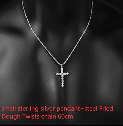 Sterling Silver Cross Necklace | Durable 925 Silver Chain | Hypoallergenic Jewelry