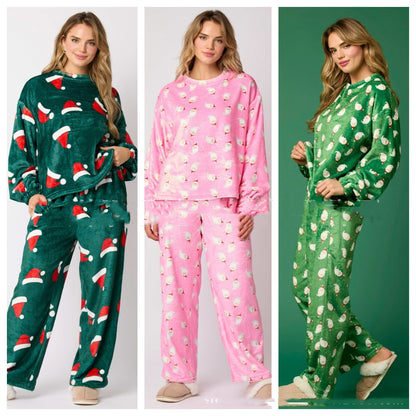 Flannel Pajama Sets | Women's Loungewear - Cozy Long Sleeve Holiday Sleepwear